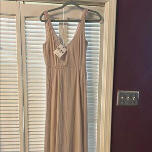 Show Me Your MuMu Pale Pink V-Neck Maxi Dress